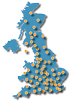 UK Map of Hofmann Megaplan service