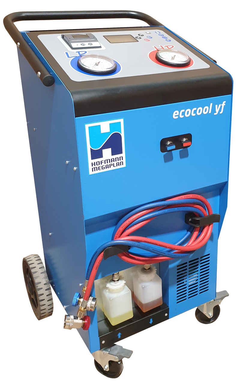 Italian manufactured air conditoning recharge machine, introducing the ecocool range for budget-friendly vehicle air conditioning recovery services.